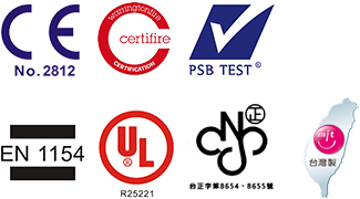 擁有各項國際認證，包含歐盟CE認證、美國UL認證、新加坡PSB認證及台灣CNS認證